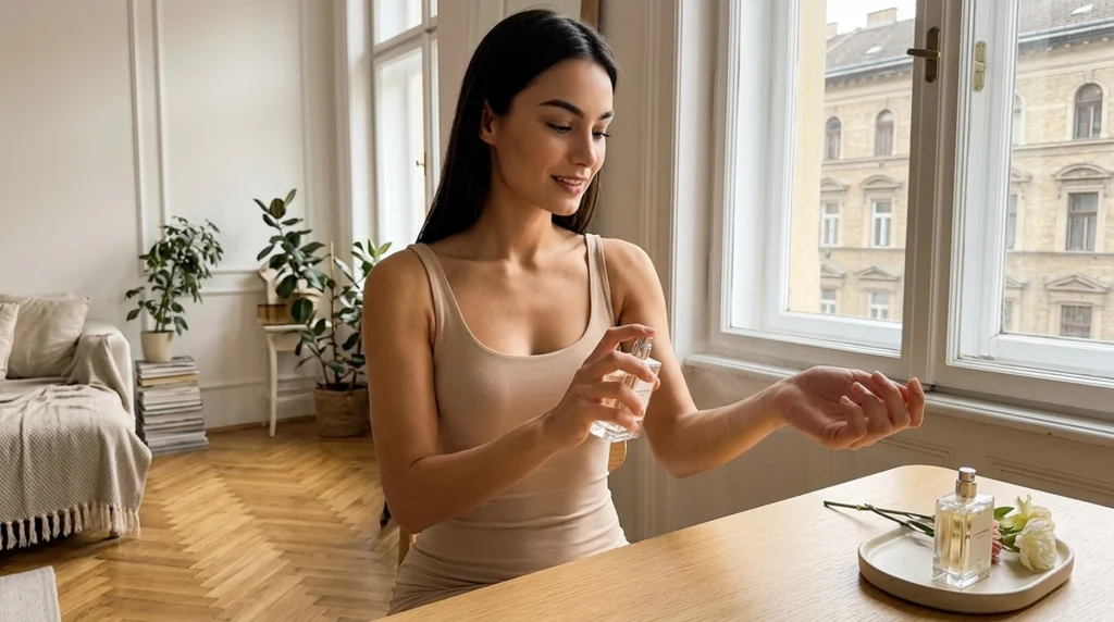 parfüm alapok felvitel pulzuspont csukló illat alkalmazás tavaszi reggel
